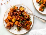 🍯🌱Transformez le tofu en un plat exquis avec du miel et de l'ail grâce à la friteuse à air