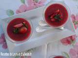 Creme de fraises et son miroir sans sucre blanc, allegee