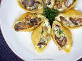 Conchiglioni farcis au lard, champignons et Reblochon