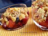 Crumble aux pommes et fruits rouges à la poêle