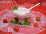 Mousse à la fraise et menthe