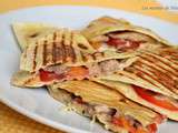 Quesadillas aux sardines, tomates et mozzarella