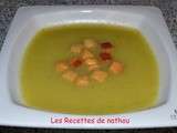 Velouté aux poireaux et croûtons maison