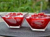 Verrines de fromage frais au coulis de groseilles