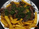 Côte de boeuf-frites au beurre persillé (maitre d'hôtel)