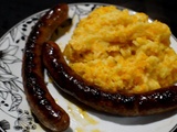 Merguez purée de pommes de terre et carottes