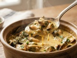 Moules au roquefort crème fraîche