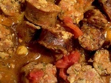 Rougail saucisses, lentilles et riz créole