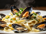 Tagliatelles aux moules à la crème