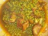 Tajine de veau aux petits pois et artichauts à la marocaine