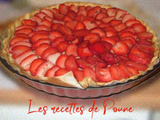 Tarte aux fraises sur crème pâtissière