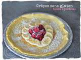 Crêpes aux framboises et banane (sans gluten sans lait)