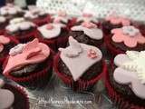 Cupcakes au chocolat, déco Girly – Version 1