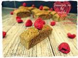 Financiers au thé matcha et aux framboises (sans gluten et sans lait)