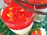 Panna cotta vanille de Madagascar et son coulis de fraises