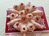 Biscuits aux amandes, coco râpée et aux cerises