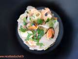 Chou blanc aux fruits de mer