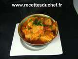 Cubes de saumon au lait de coco et tomates