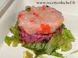 Noix de St Jacques et betterave rouge en tartare