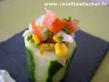 Petites timbales de crudités