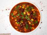 Soupe mexicaine aux haricots rouges et maïs