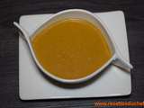 Velouté de courge butternut au curry et lait de coco