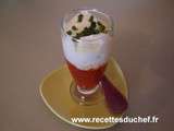 Verrine de mousse de chèvre frais et tomates