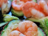 Avocats au crabe et crevettes