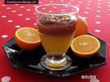 Duo mousse au chocolat sur lit de jus d'orange