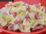 Farfalles aux endives et aux lardons