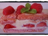 Fraisier express aux biscuits rose de Reims