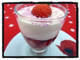 Verrines de fraises au chocolat blanc