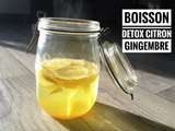 Boisson détox citron gingembre