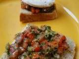 Crostini tomates olives mozzarella : belles et bonnes