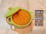 Purée de patates douces au lait de coco