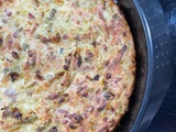 Quiche sans pâte poireaux lardons