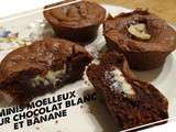 Mini moelleux cœur chocolat blanc et banane