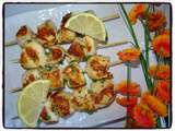 Brochettes de poulet au citron