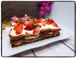 Millefeuille de spéculoos aux fraises