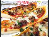 Pizzas barquettes au boeuf