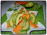 Salade d'avocat et de carottes