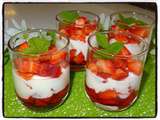 Verrines aux fraise et au fromage blanc