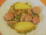 Artichaut boulettes de viande et petits pois