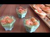 Verrine avocat saumon