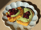 Brioche perdue crème matcha et mûre
