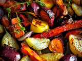 Légumes rôtis glacés au miso