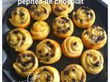 Escargots crème/pépites de chocolat