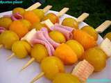 Brochettes de mirabelles