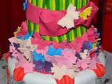 Flowers, butterflys cake