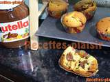 Muffins fourres nutella aux pépites de chocolat